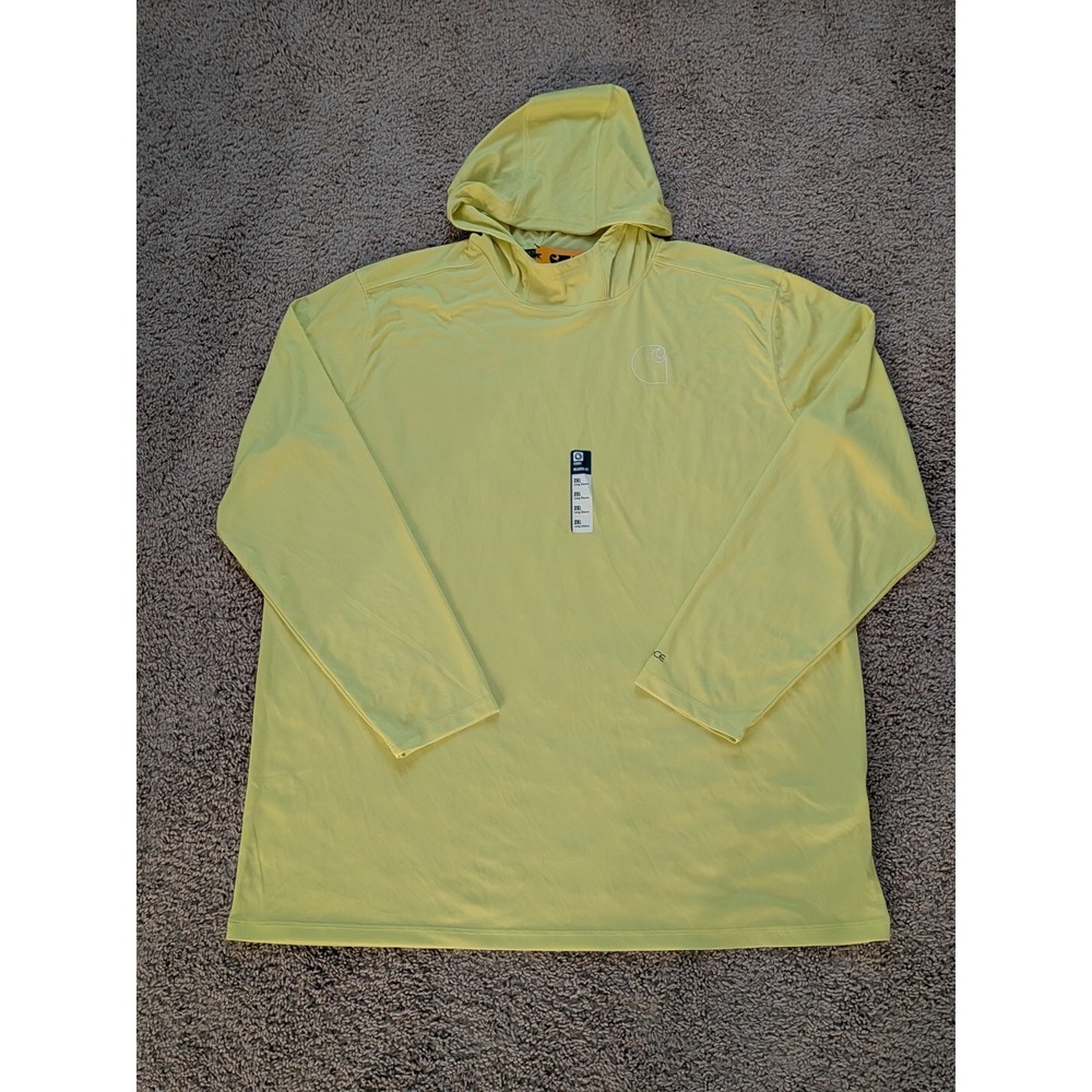 Carhartt Force Sun Defender Lightweight Long Sleeve Hoodie Men 2XL Relax Fit NWT